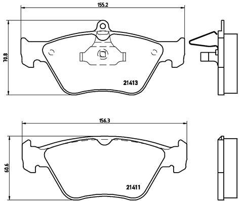 A.B.S. P 59 019 BREMBO Bremsbelagsatz, Scheibenbremse